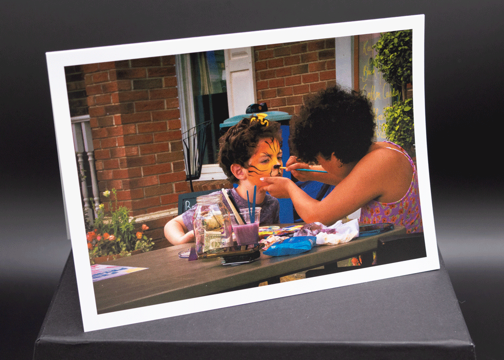 Face Painting 5x7 Art Photo Card on glossy paper