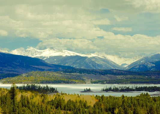 Dillon Reservoir in the fall 5x7 photo card